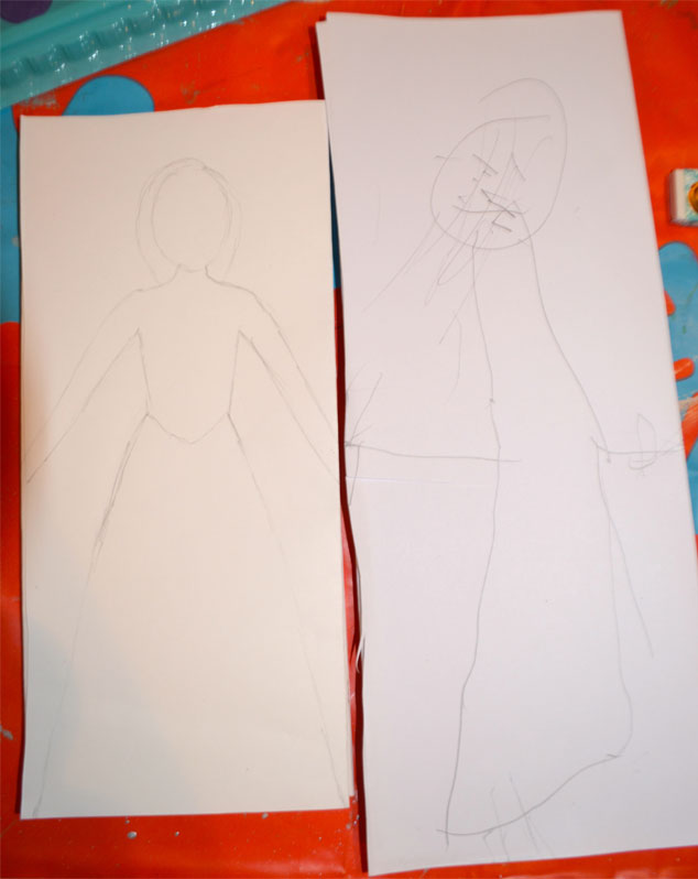 Frozen-Paper-Doll-Outline