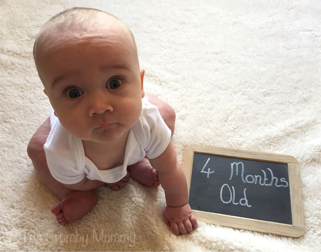 shocked 4 month old baby