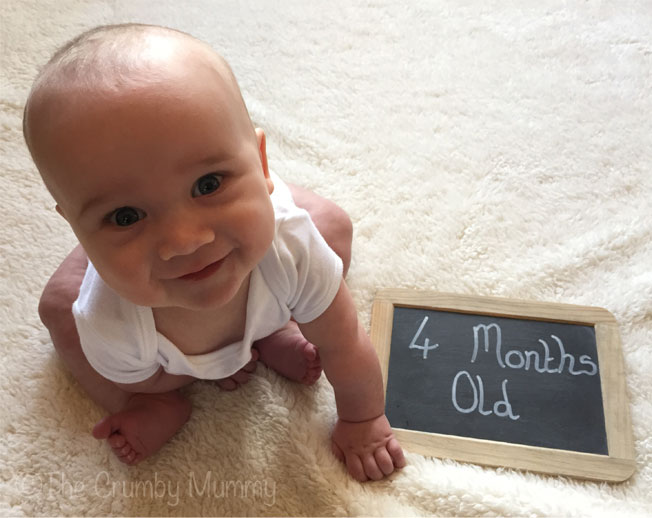 4 month old baby smiling