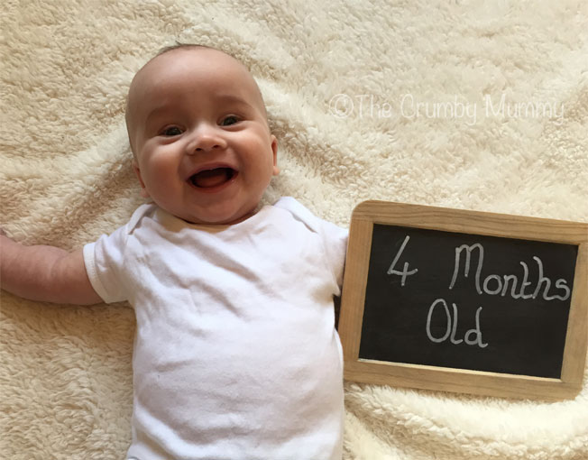 4 month old baby laughing