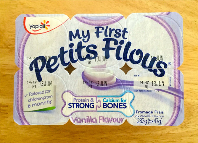 my first petit filous weaning yoghurt