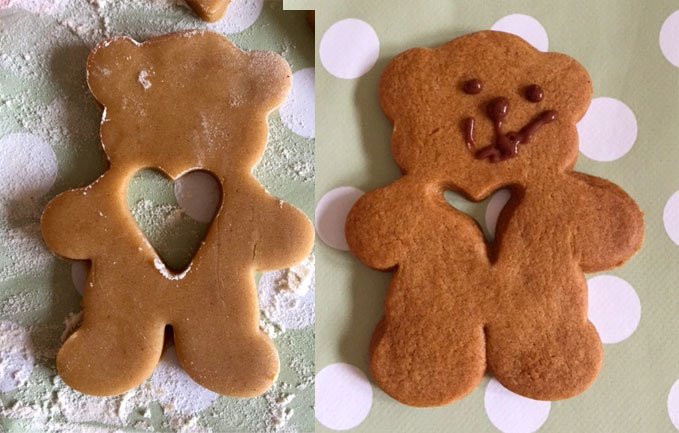 beautiful teddy bear biscuit