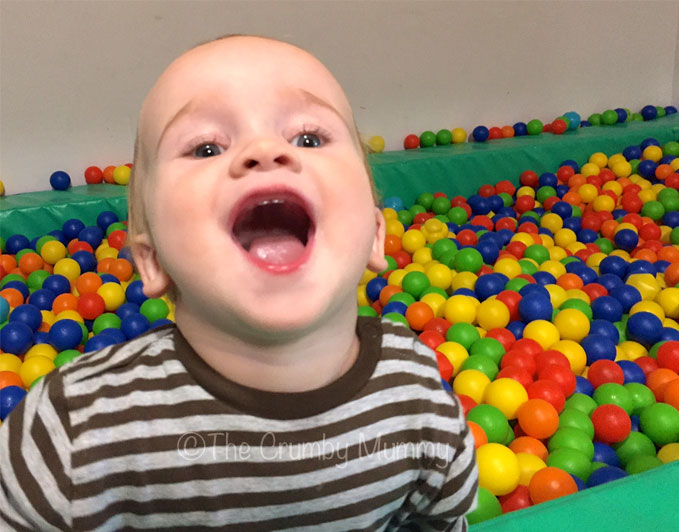 baby in a ball pool