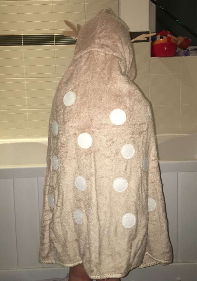 fun reindeer dress up towel