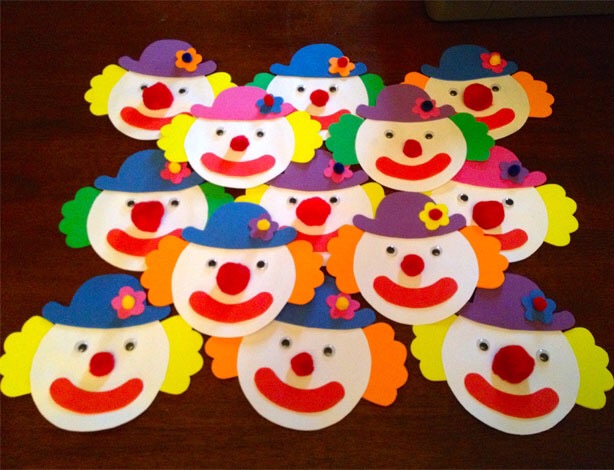 handmade clown invitations
