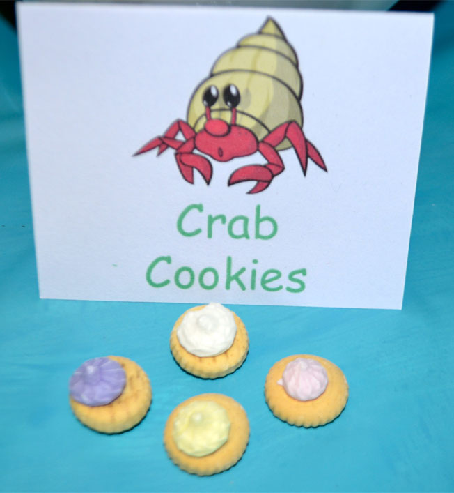 under the sea party food hermit crab cookies