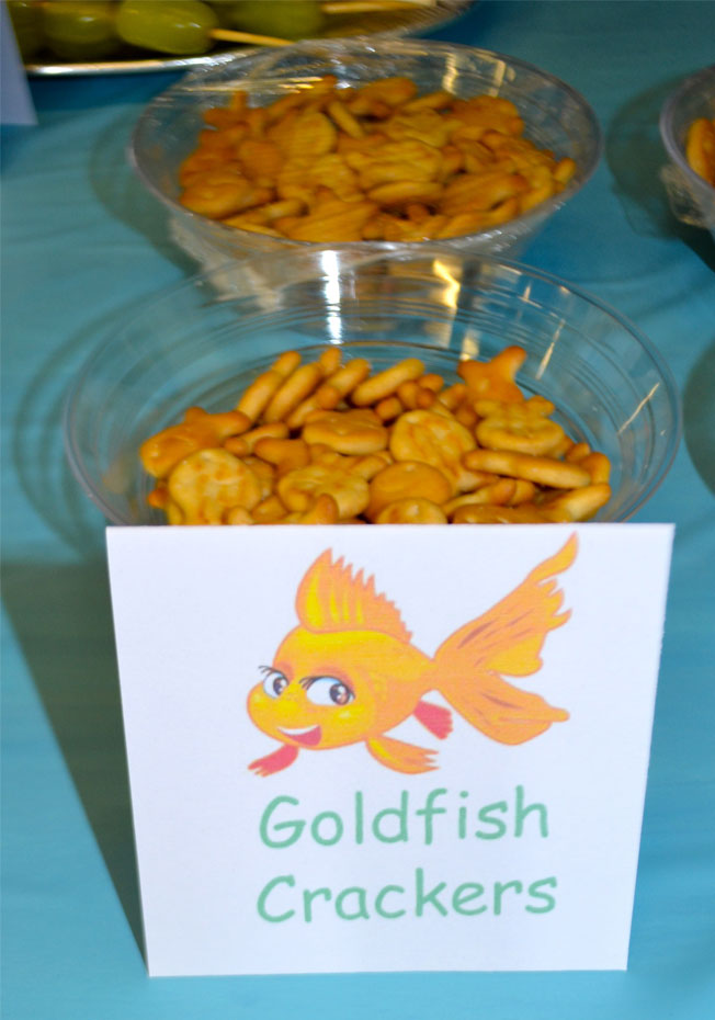 under the sea party food goldfish crackers