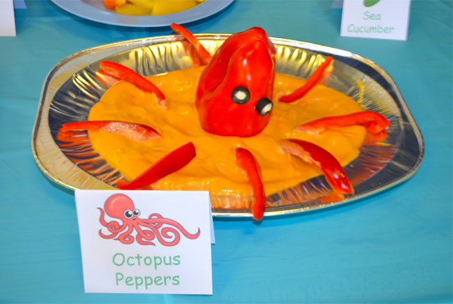 under the sea party food octopus peppers