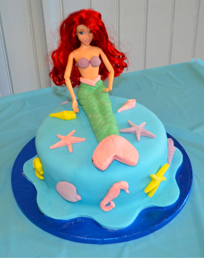 ariel the little mermaid cake