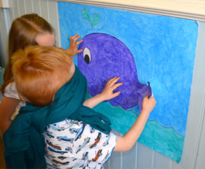 playing pin the tail on the whale an under the sea party idea