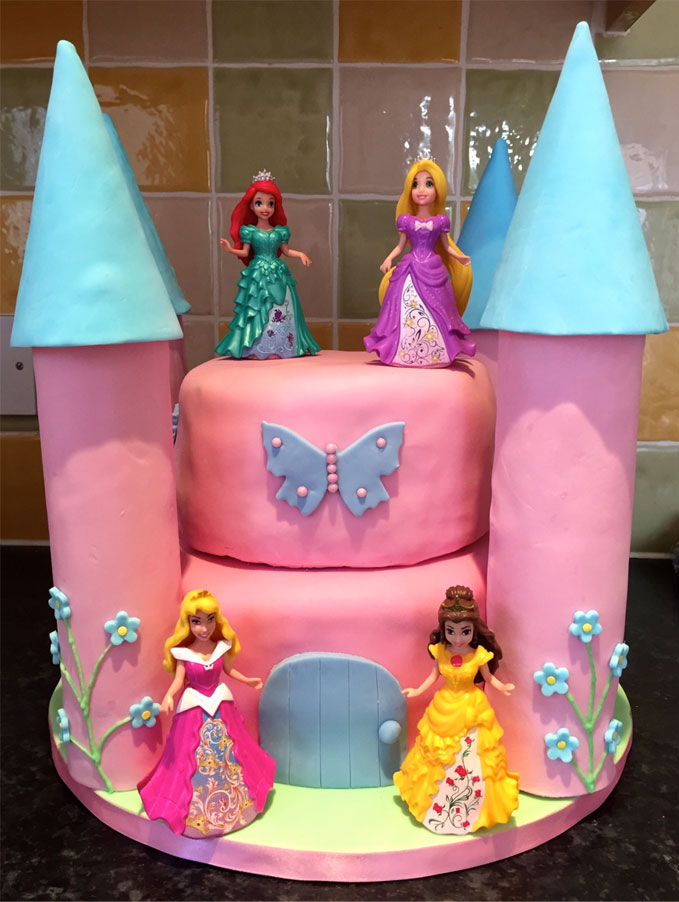Disney Princess Party - Making A Princess Castle Cake